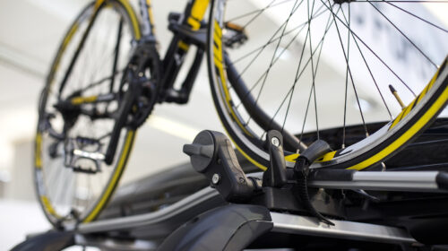 Bicycle On The Car Roof